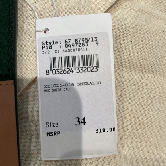 Green Suade Farragamo Belt - Picture 2 of 2